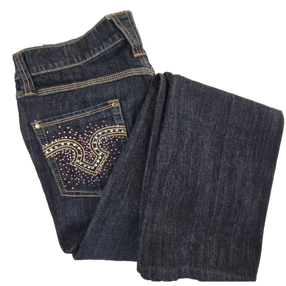 Lawman‎ Womens Western  Stretch Jeans Size 9  Denim Rodeo Bling Concert Cowgirl